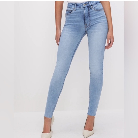 GOOD AMERICAN Good Waste Skinny Jeans Light Wash Size 15 - Picture 1 of 11